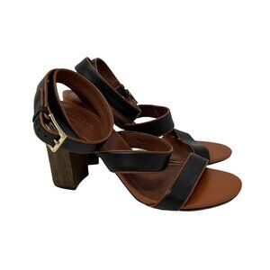 Cole Haan Women's Delilah Sandals Heels Black Brown Leather W01954 Size 9 B